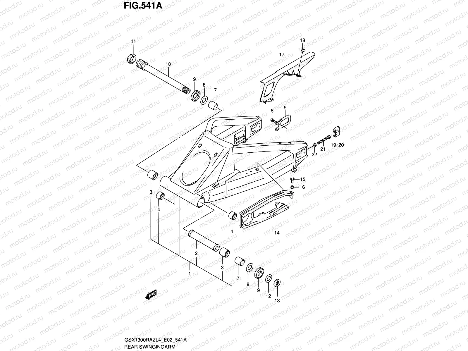 541A - REAR SWINGINGARM