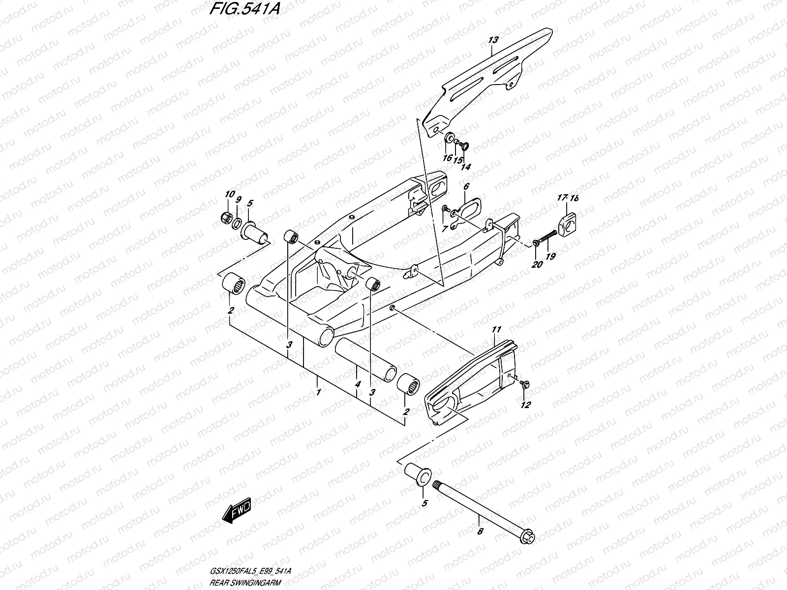 541A - REAR SWINGINGARM