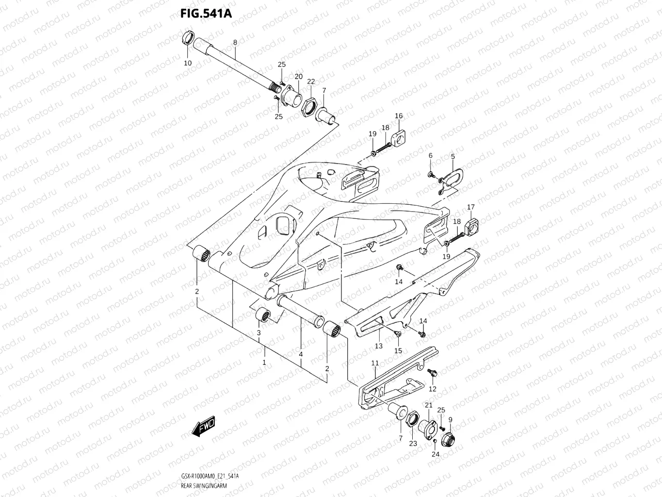 541A - REAR SWINGINGARM (GSX-R1000RA,GSX-R1000RZA)