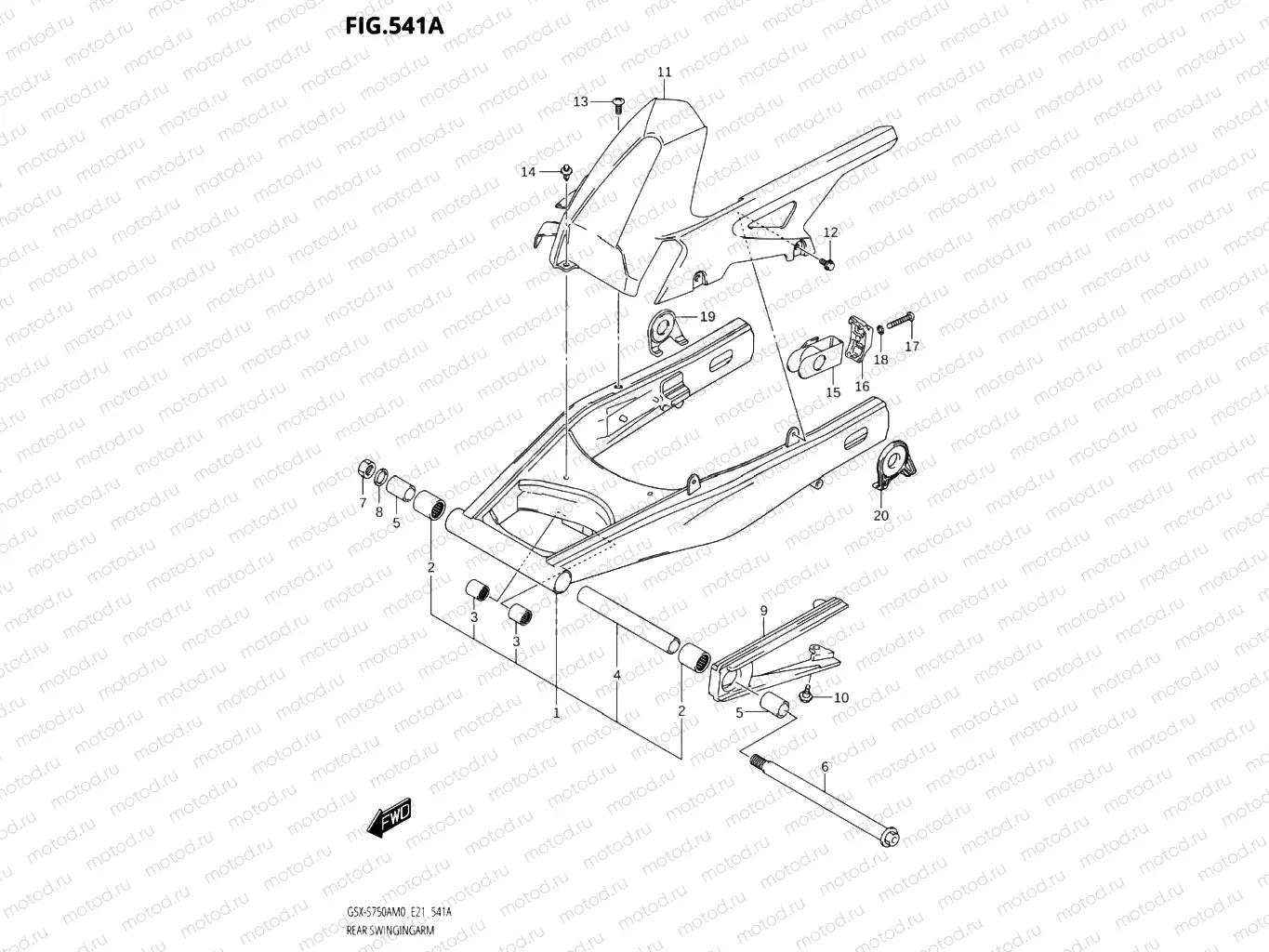 541A - REAR SWINGINGARM (GSX-S750A)