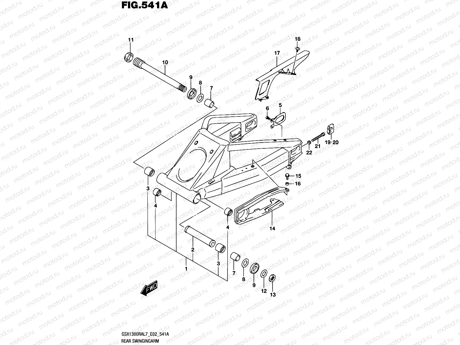541A - REAR SWINGINGARM (GSX1300RAL7 E02)