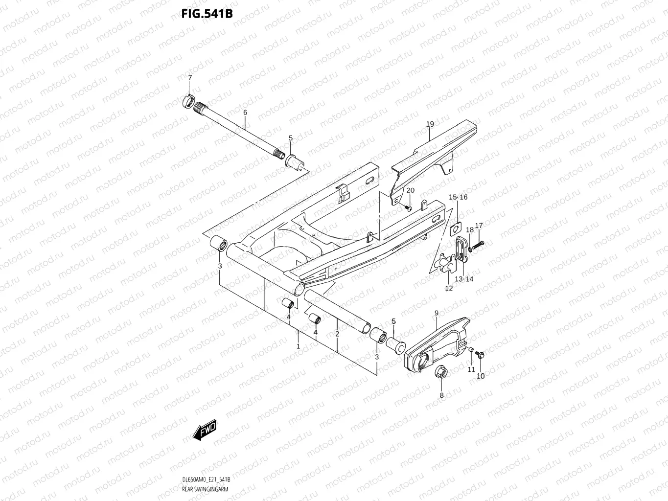 541B - REAR SWINGINGARM