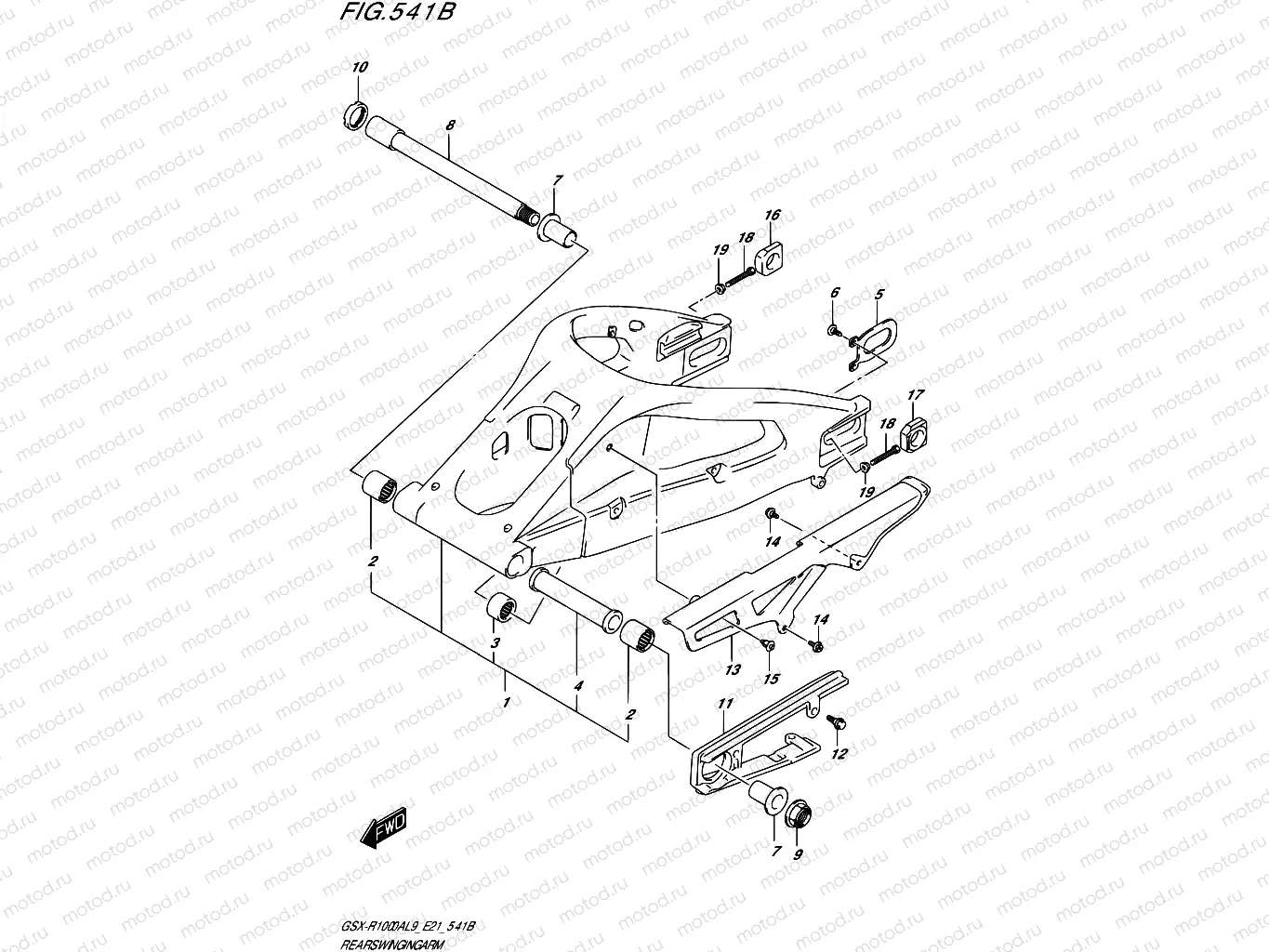 541B - REAR SWINGINGARM (GSX-R1000A)