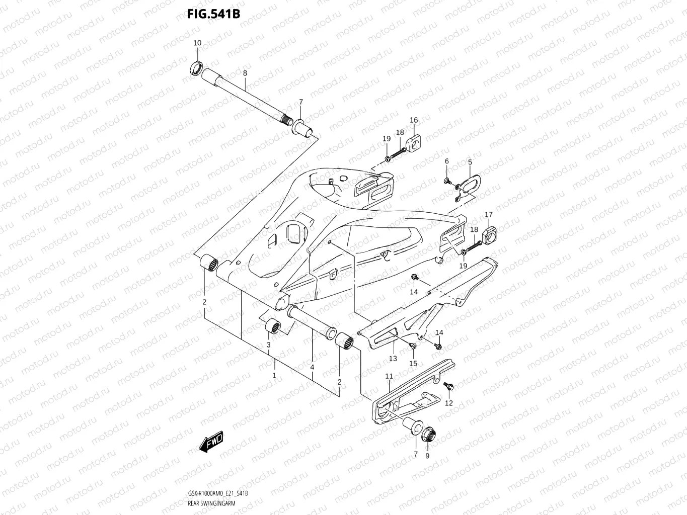 541B - REAR SWINGINGARM (GSX-R1000A)