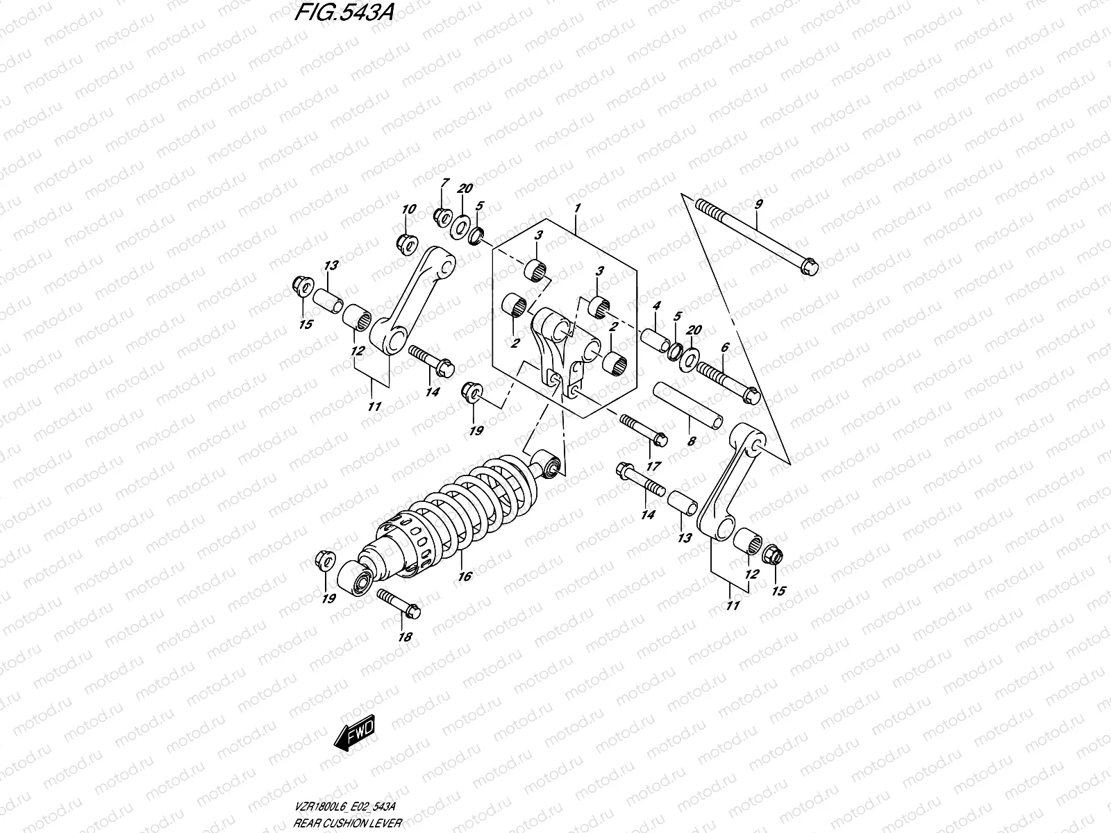 543A - REAR CUSHION LEVER