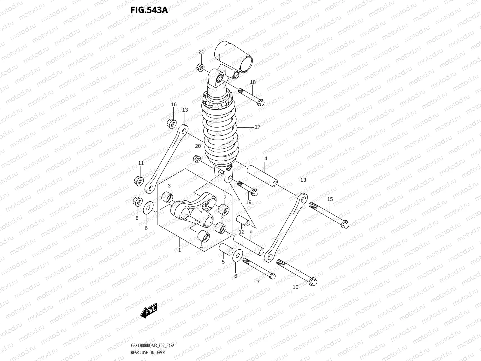 543A - REAR CUSHION LEVER