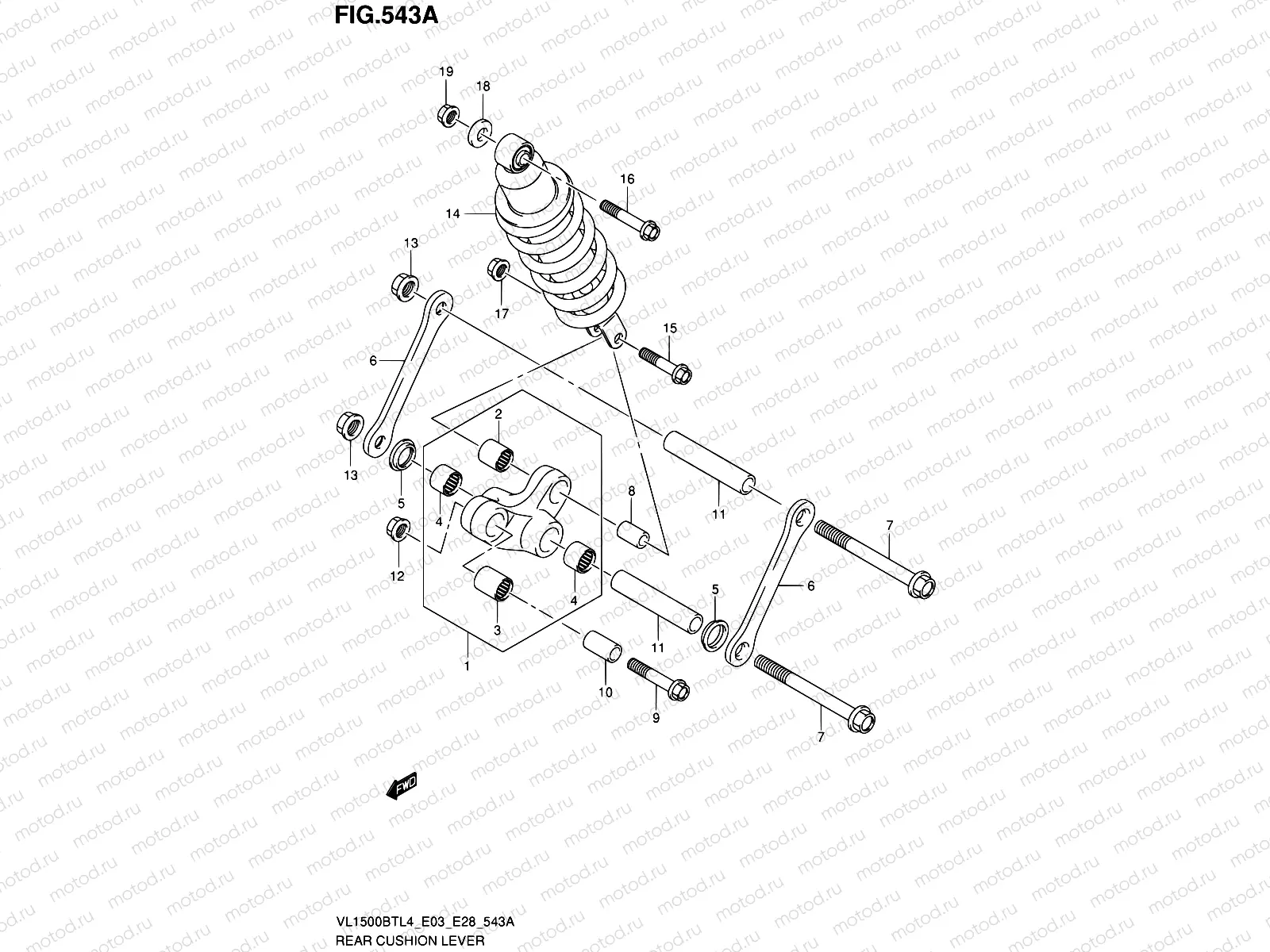 543A - REAR CUSHION LEVER (VL1500BTL4 E03)