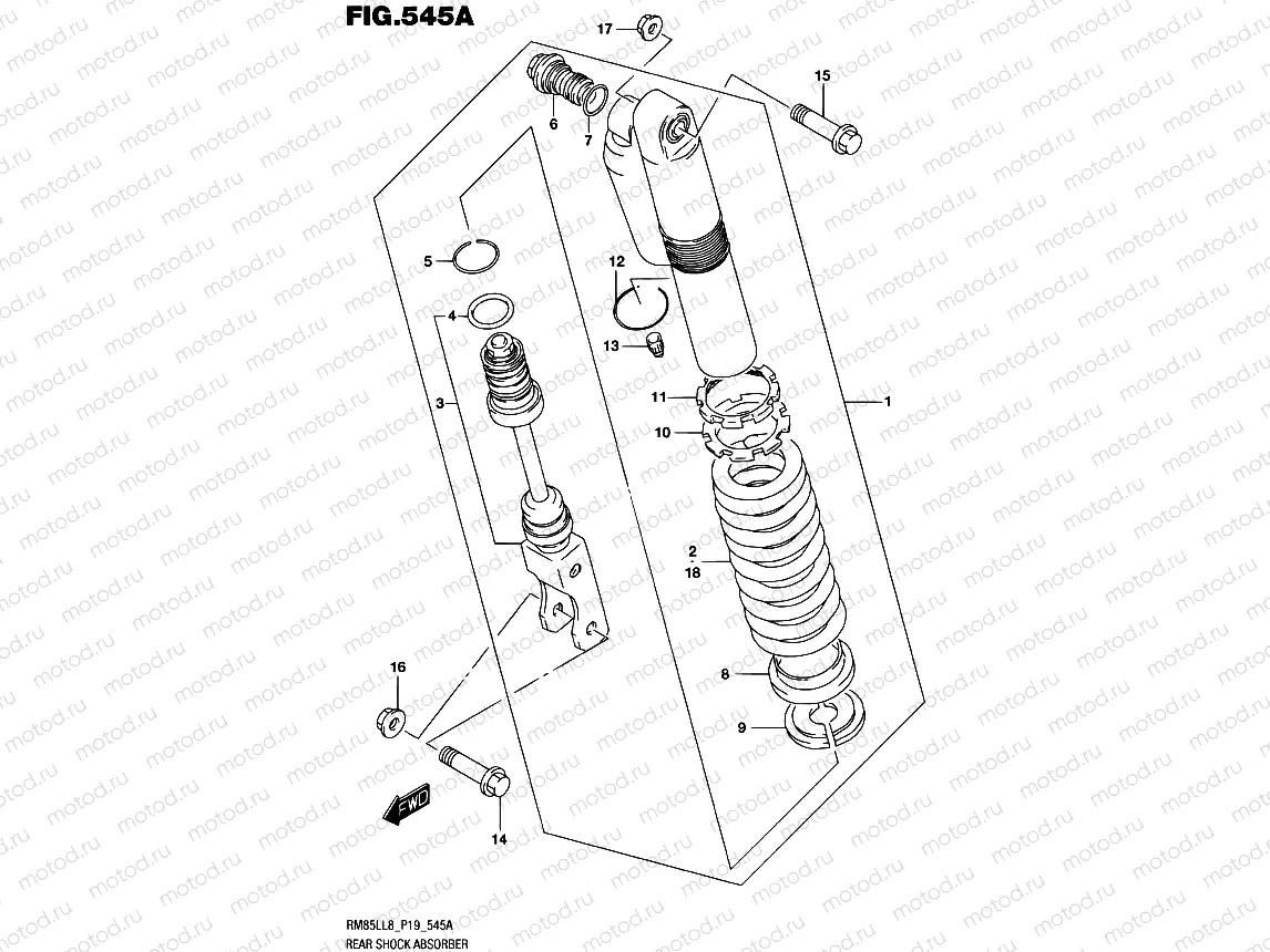 545A - REAR SHOCK ABSORBER