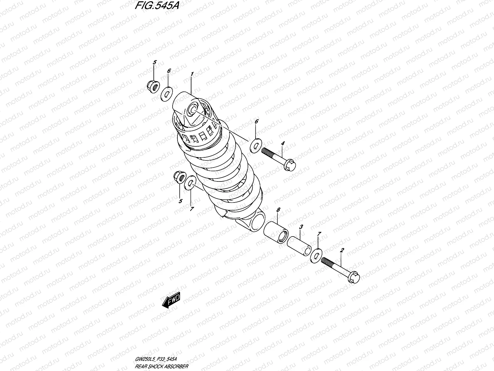 545A - REAR SHOCK ABSORBER