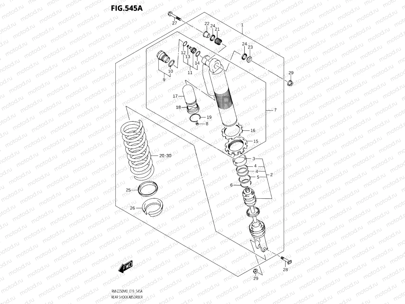 545A - REAR SHOCK ABSORBER (E19)