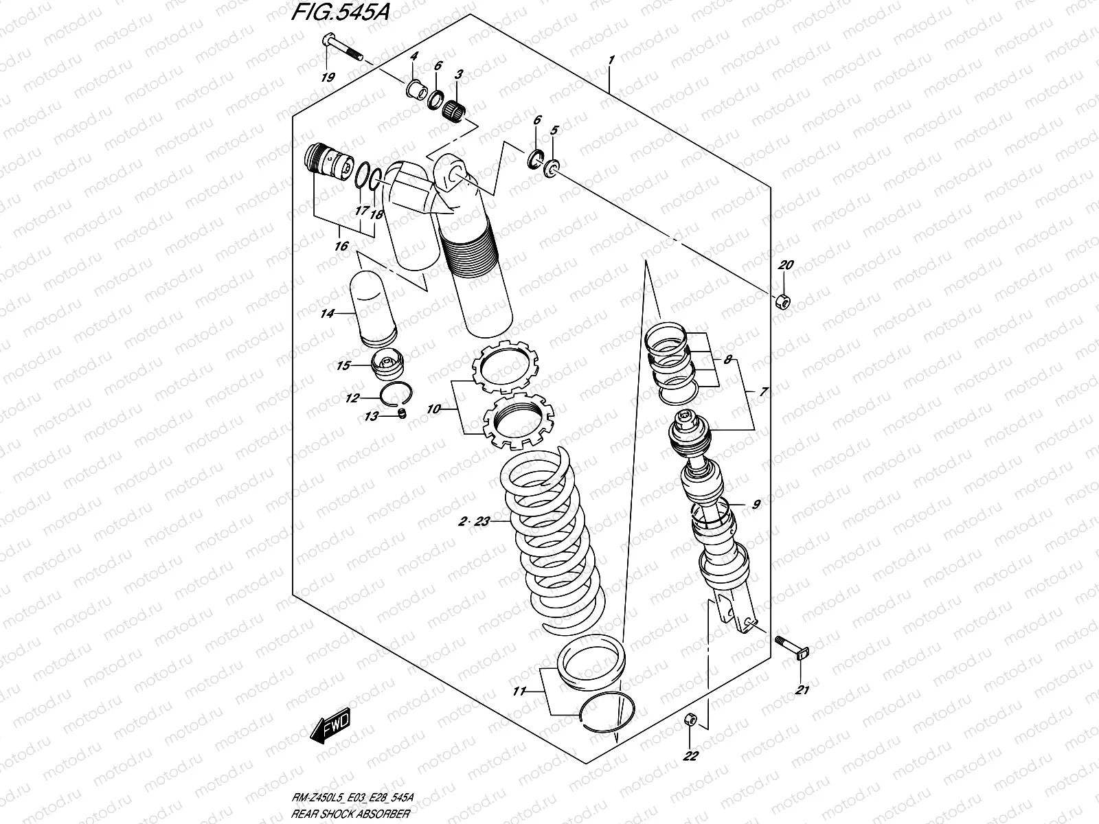 545A - REAR SHOCK ABSORBER (RM-Z450L5 E03)