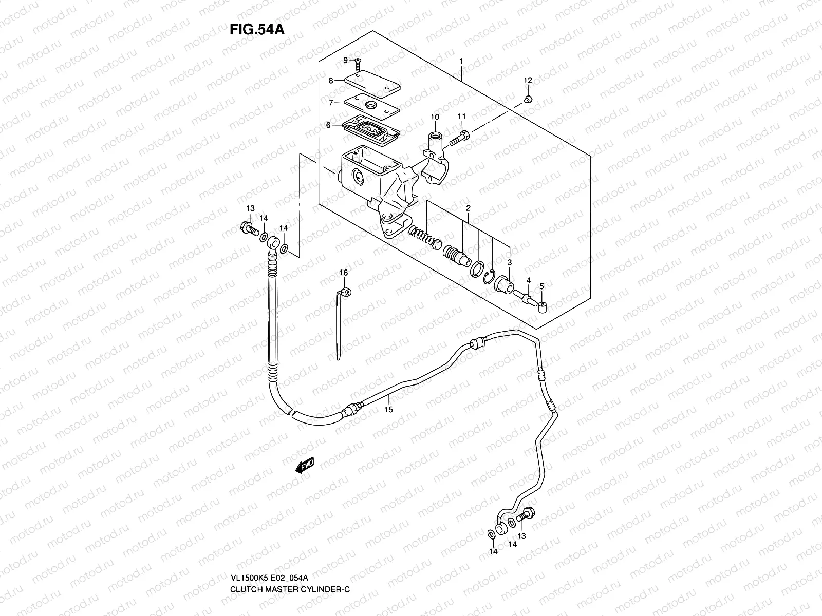 54A - CLUTCH MASTER CYLINDER (MODEL K7/K8/K9)