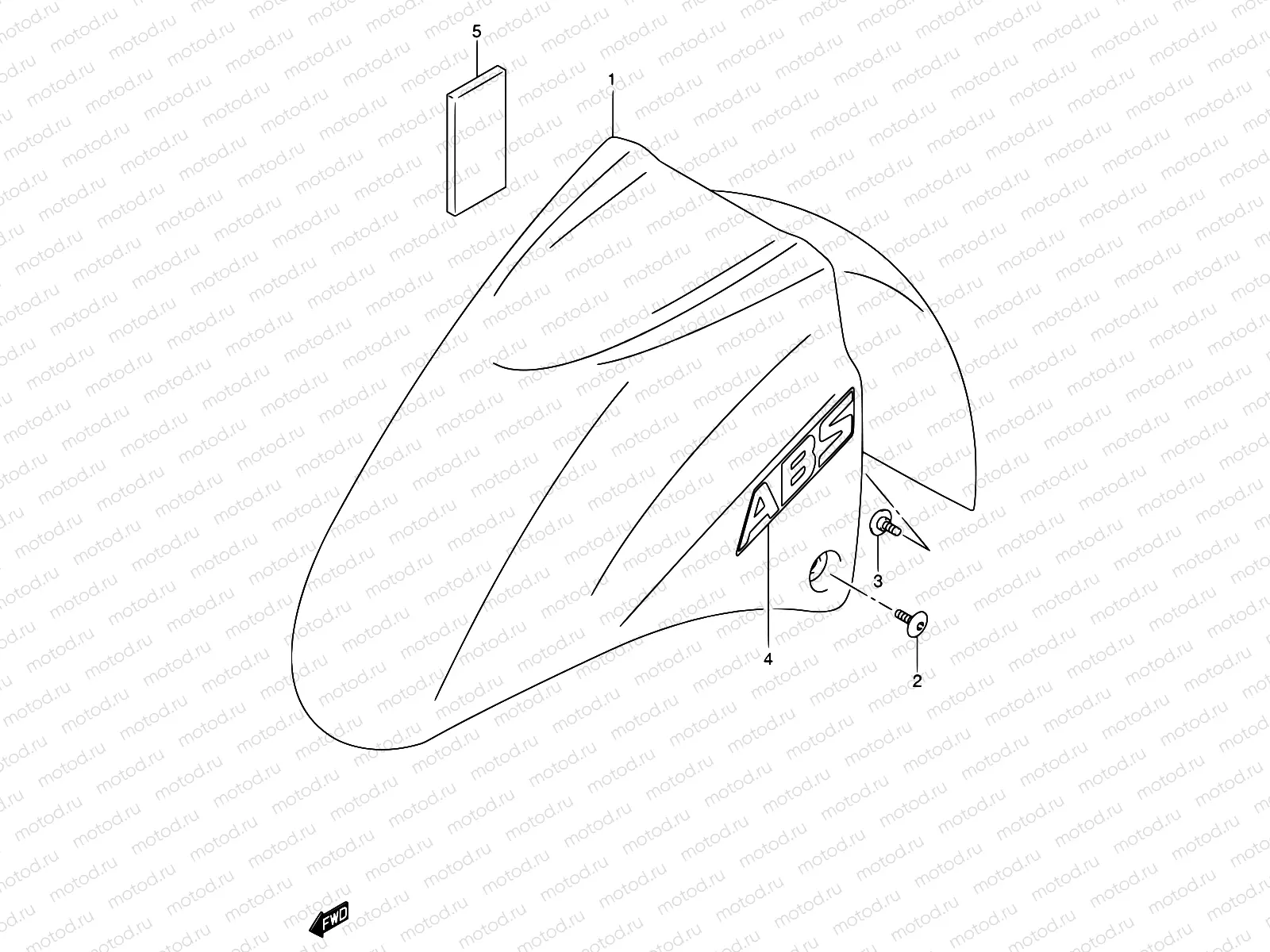 54A - FRONT FENDER (MODEL K5)