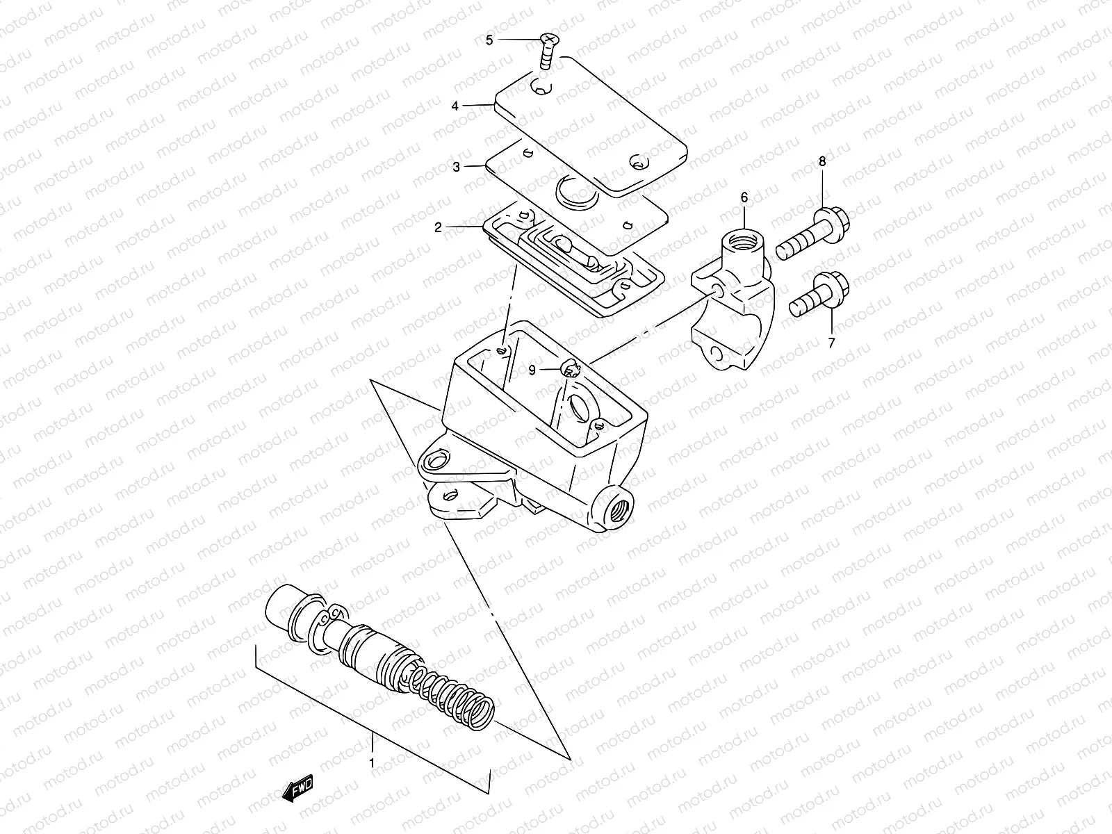 54A - FRONT MASTER CYLINDER (GSF1200SAV)