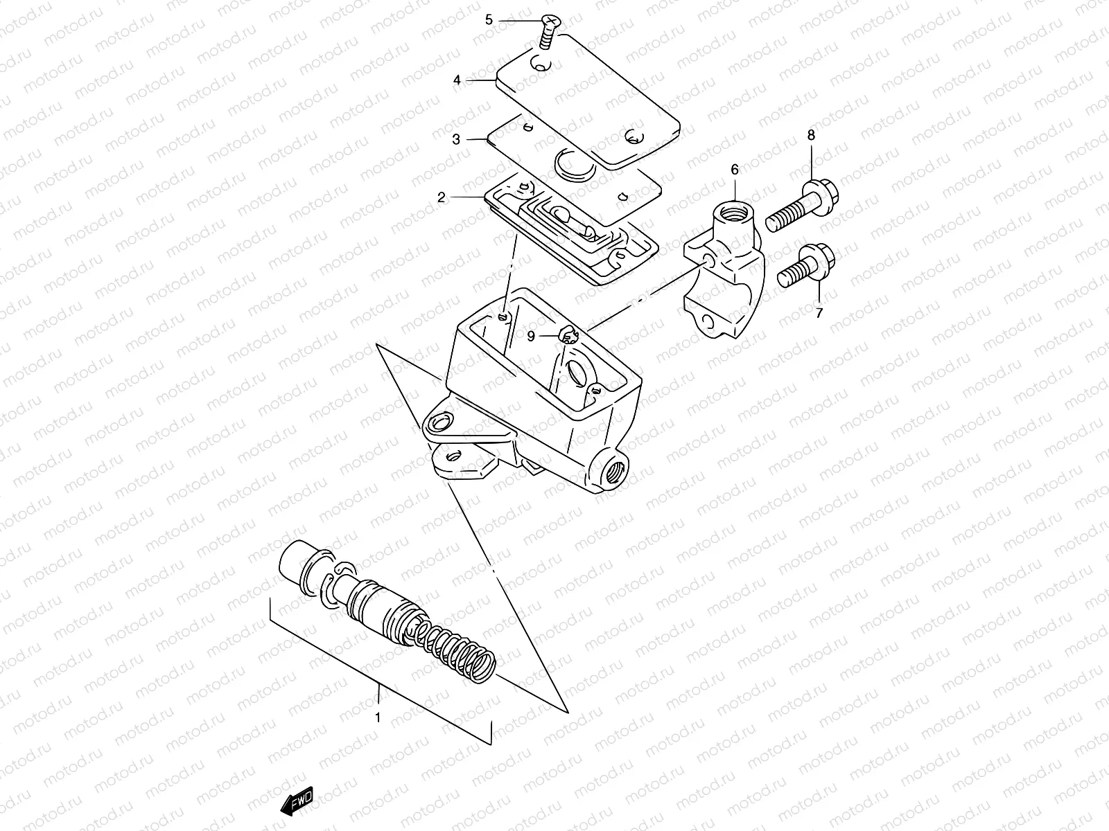 54A - FRONT MASTER CYLINDER (GSF1200SAV/SAW/SAX/SAY)