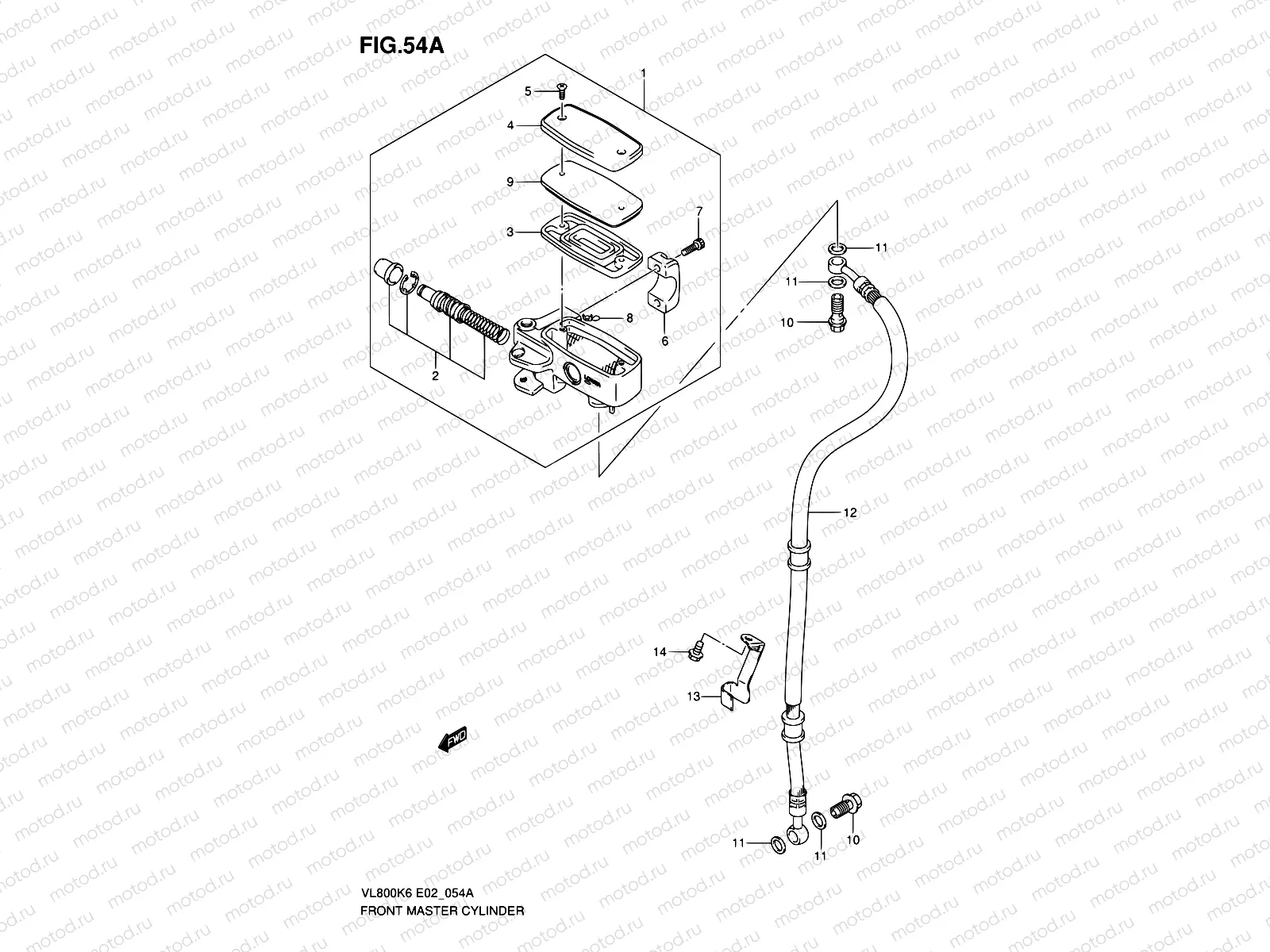 54A - FRONT MASTER CYLINDER (MODEL K7/K8/K9/L0)