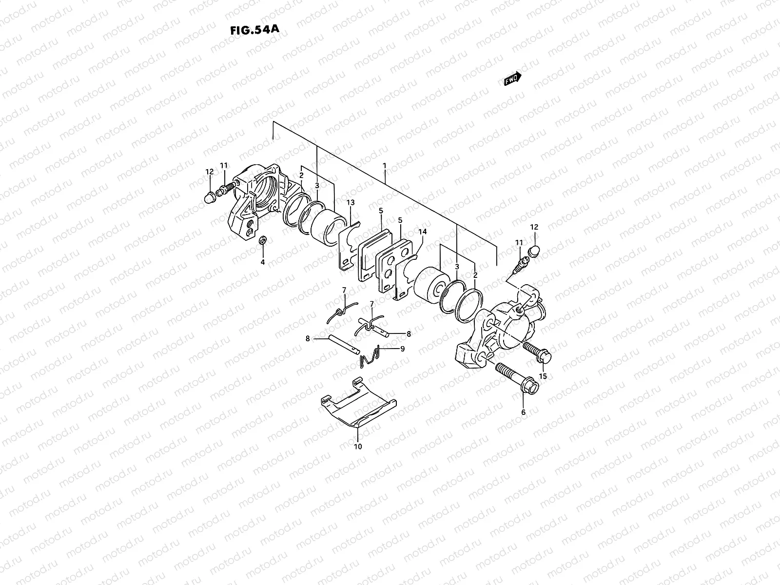 54A - REAR CALIPER (MODEL R/S)