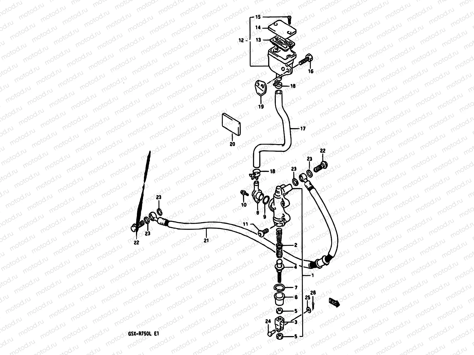 54A - REAR MASTER CYLINDER (MODEL L)
