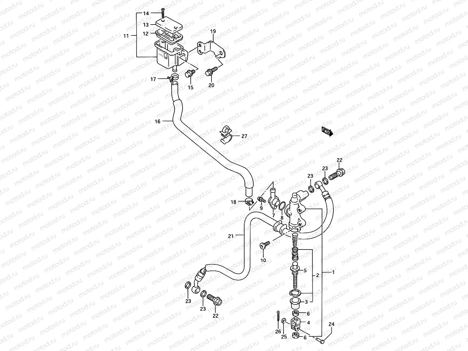 54A - REAR MASTER CYLINDER (MODEL R/S)