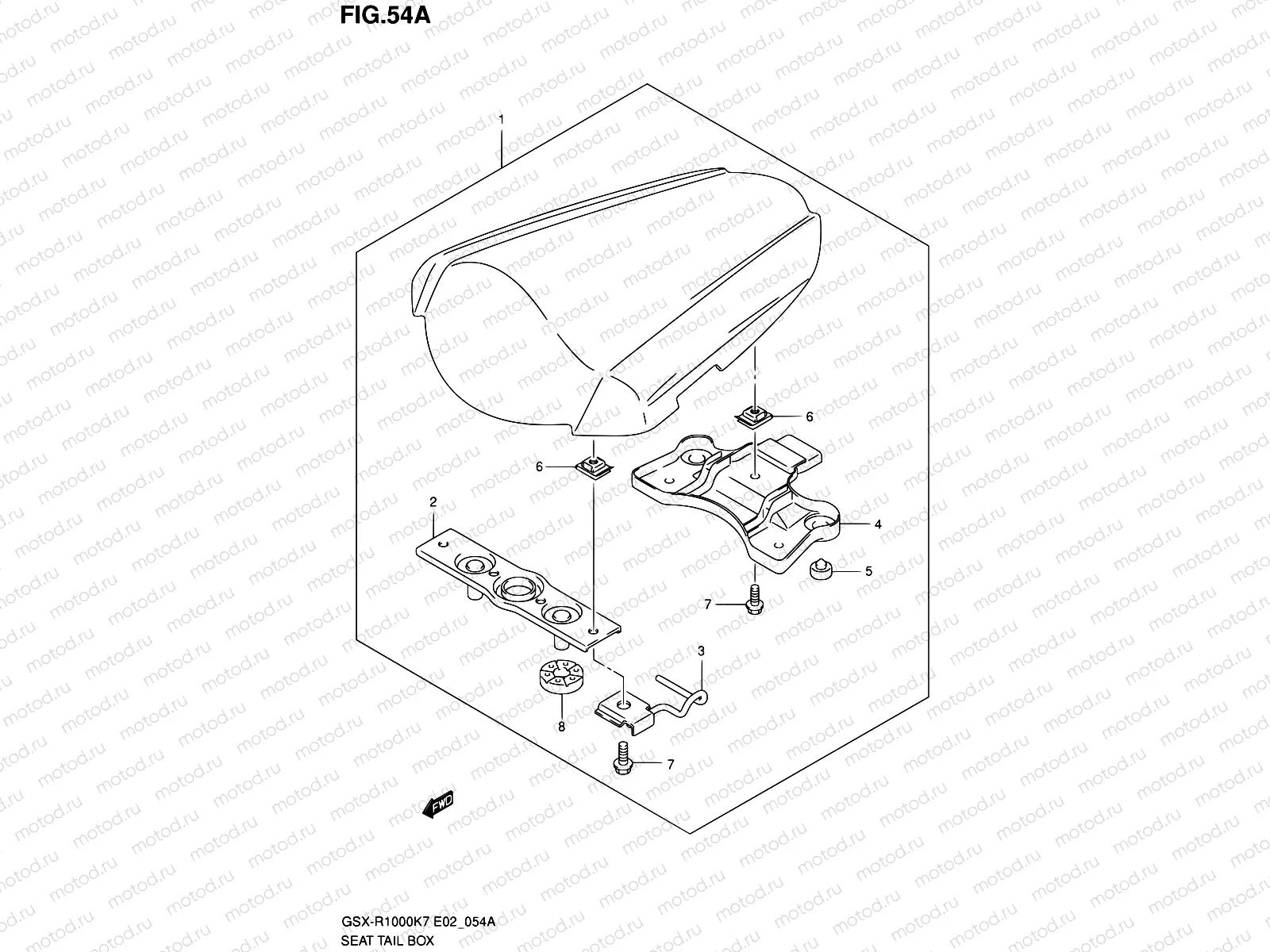54A - SEAT TAIL BOX (GSX-R1000K8 E02,E19,U2E19,E24,E51,P37)