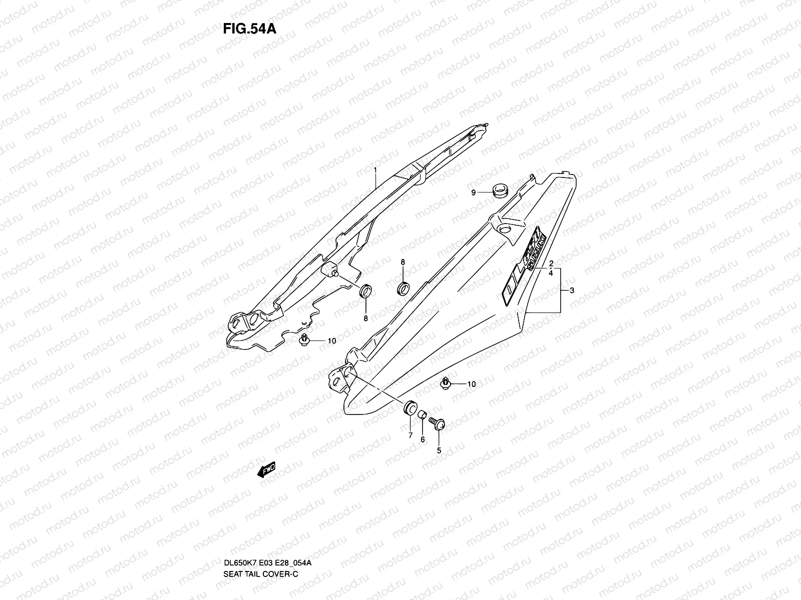 54A - SEAT TAIL COVER (MODEL K8)