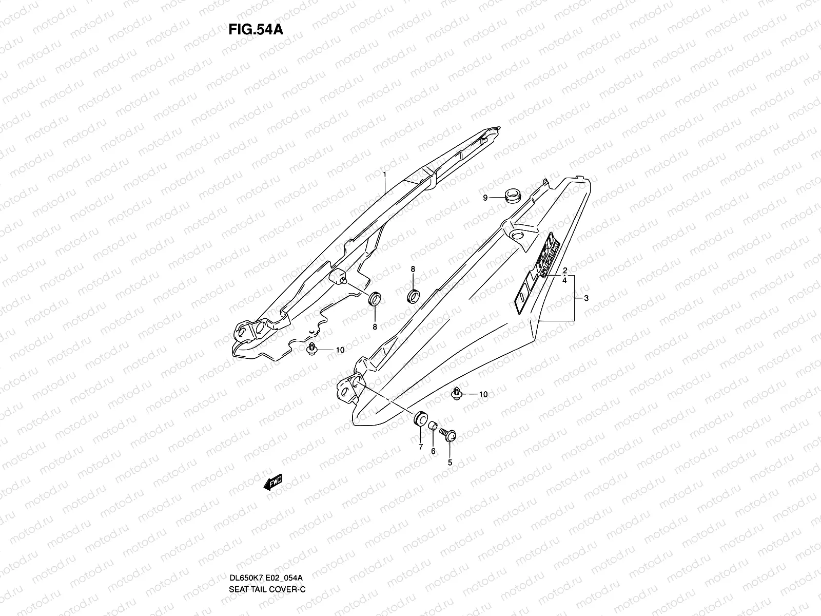 54A - SEAT TAIL COVER (MODEL K8)