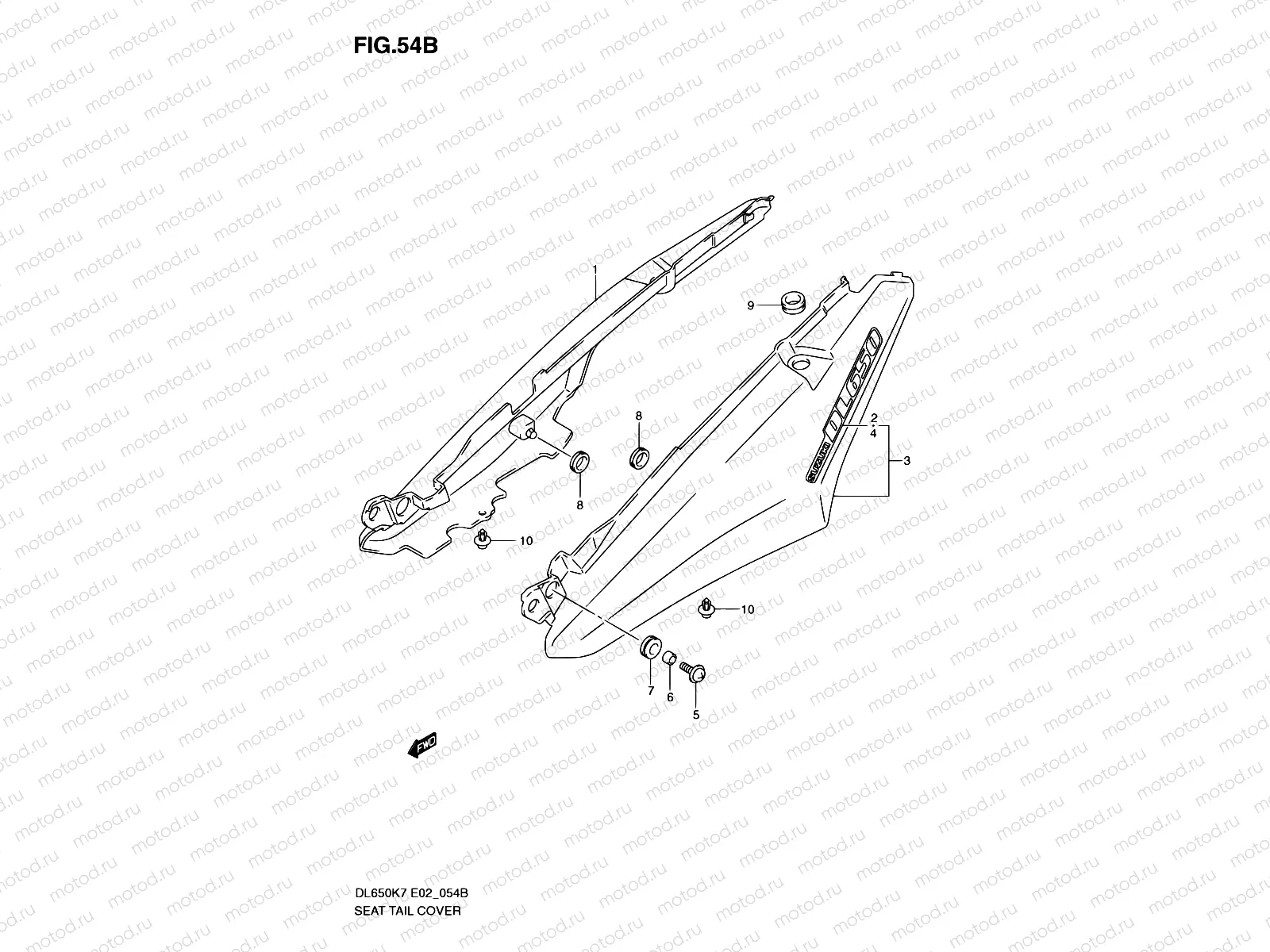 54B - SEAT TAIL COVER (MODEL K9/L0)