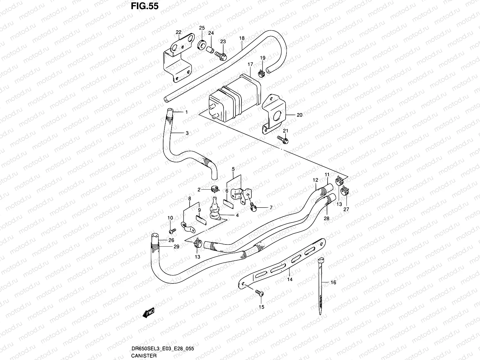 55 - CANISTER (DR650SEL3 E33)