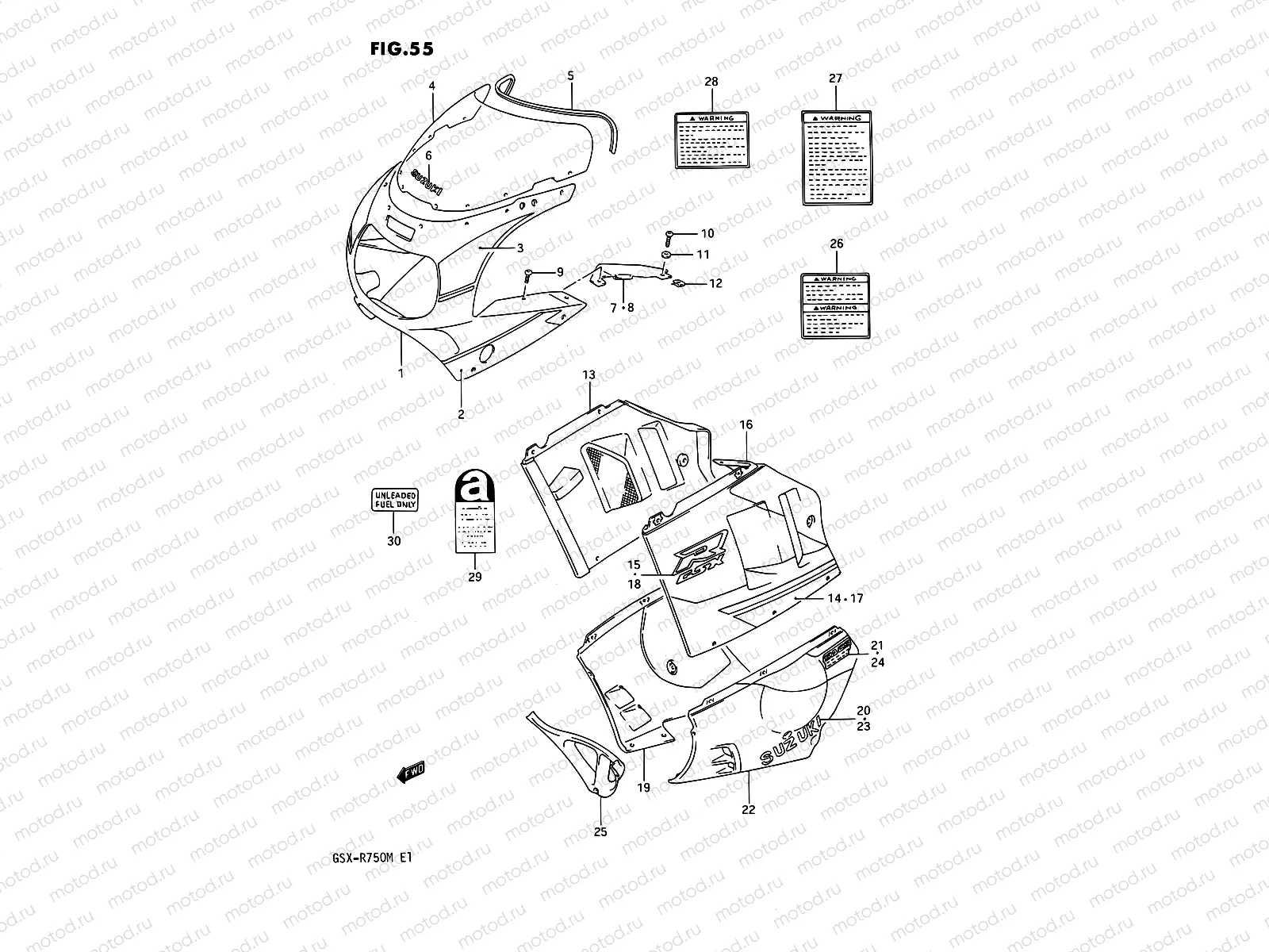 55 - COWLING BODY (3CG/05X)