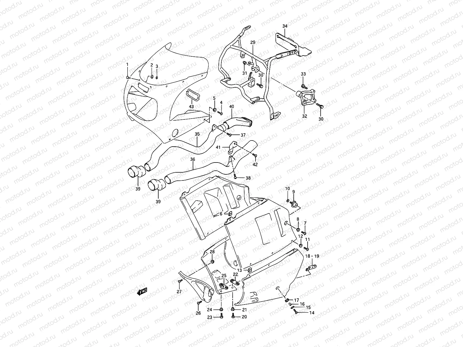 55 - COWLING FITTING SET