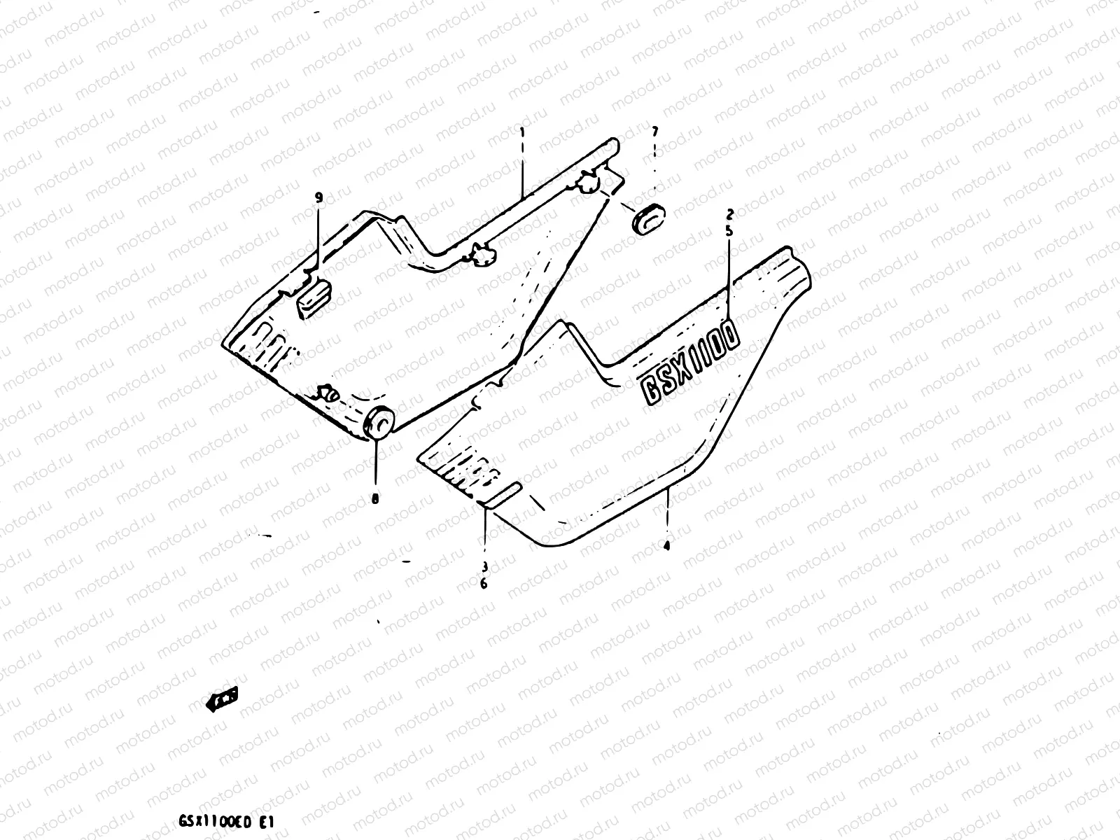 55 - FRAME COVER (GSX1100Z)