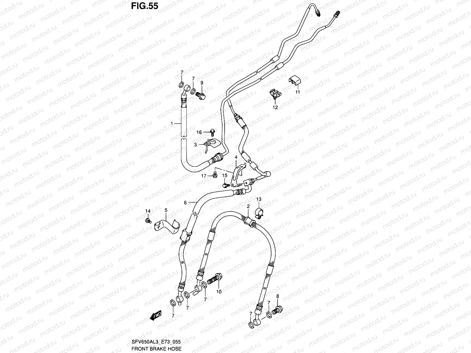 55 - FRONT BRAKE HOSE