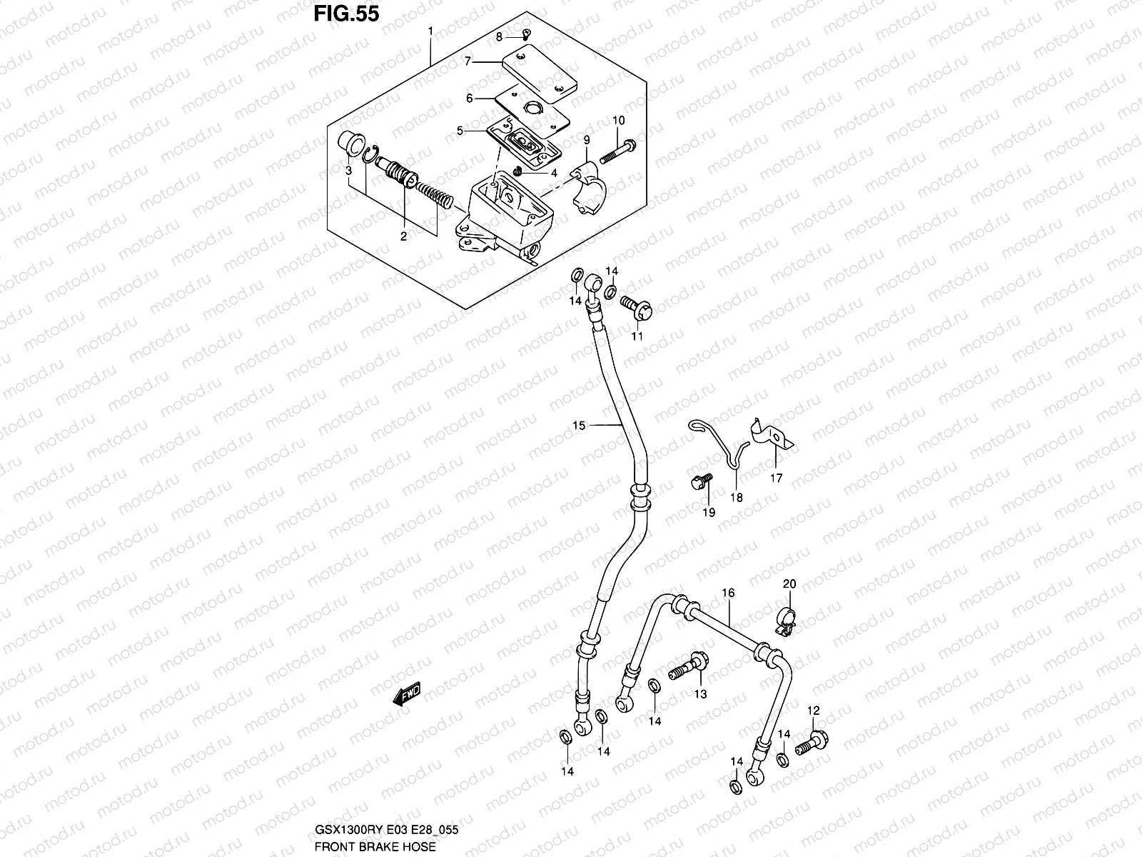 55 - FRONT BRAKE HOSE