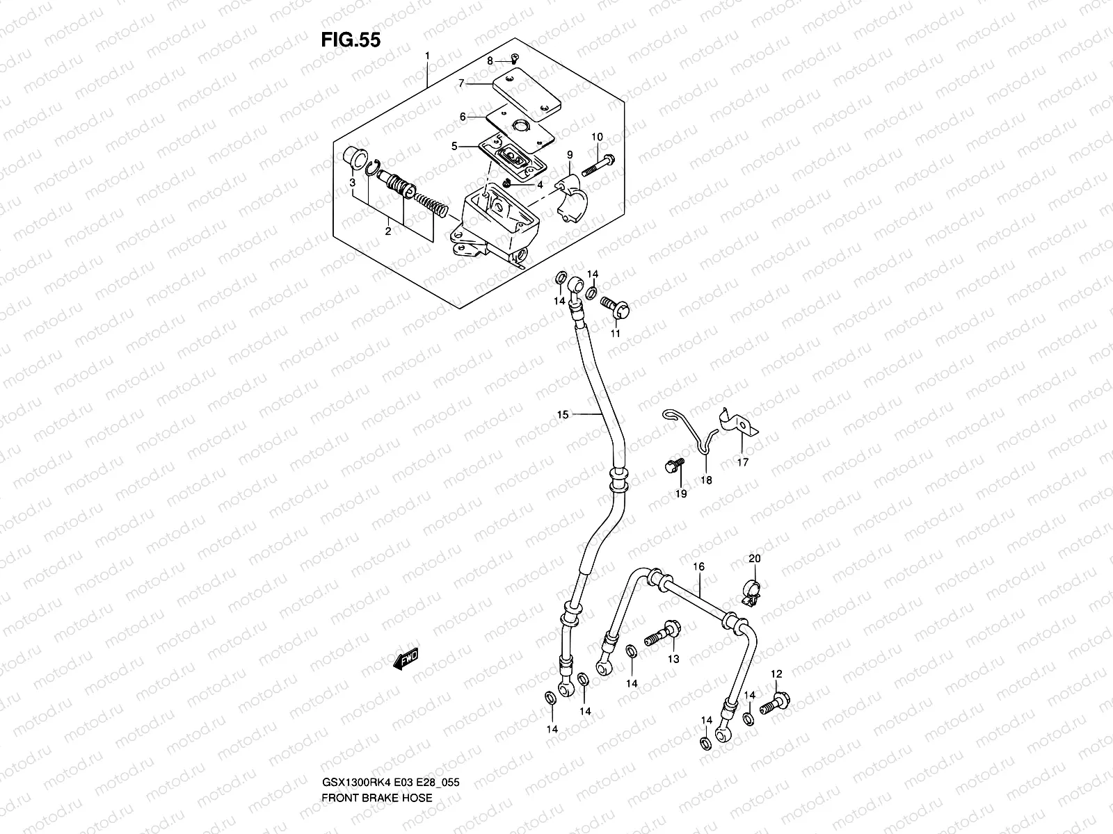 55 - FRONT BRAKE HOSE