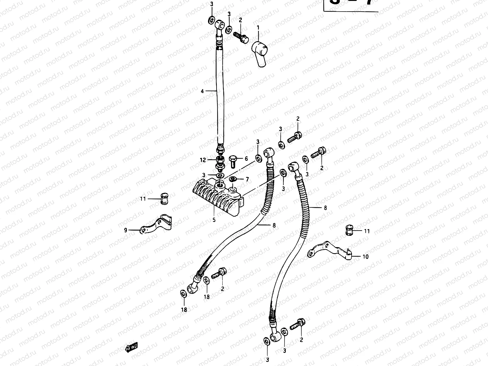 55 - FRONT BRAKE HOSE (GSX750EF)