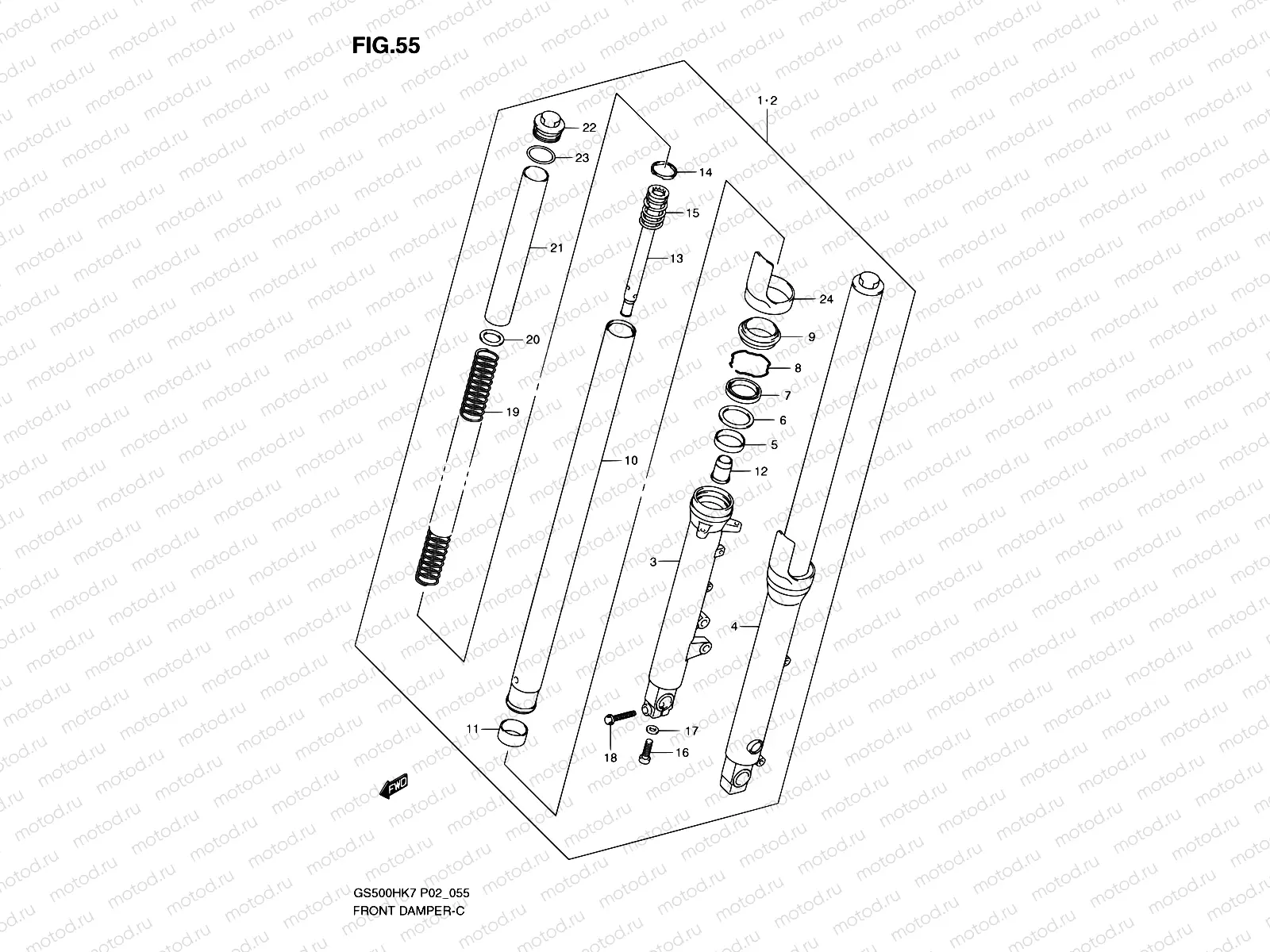 55 - FRONT DAMPER