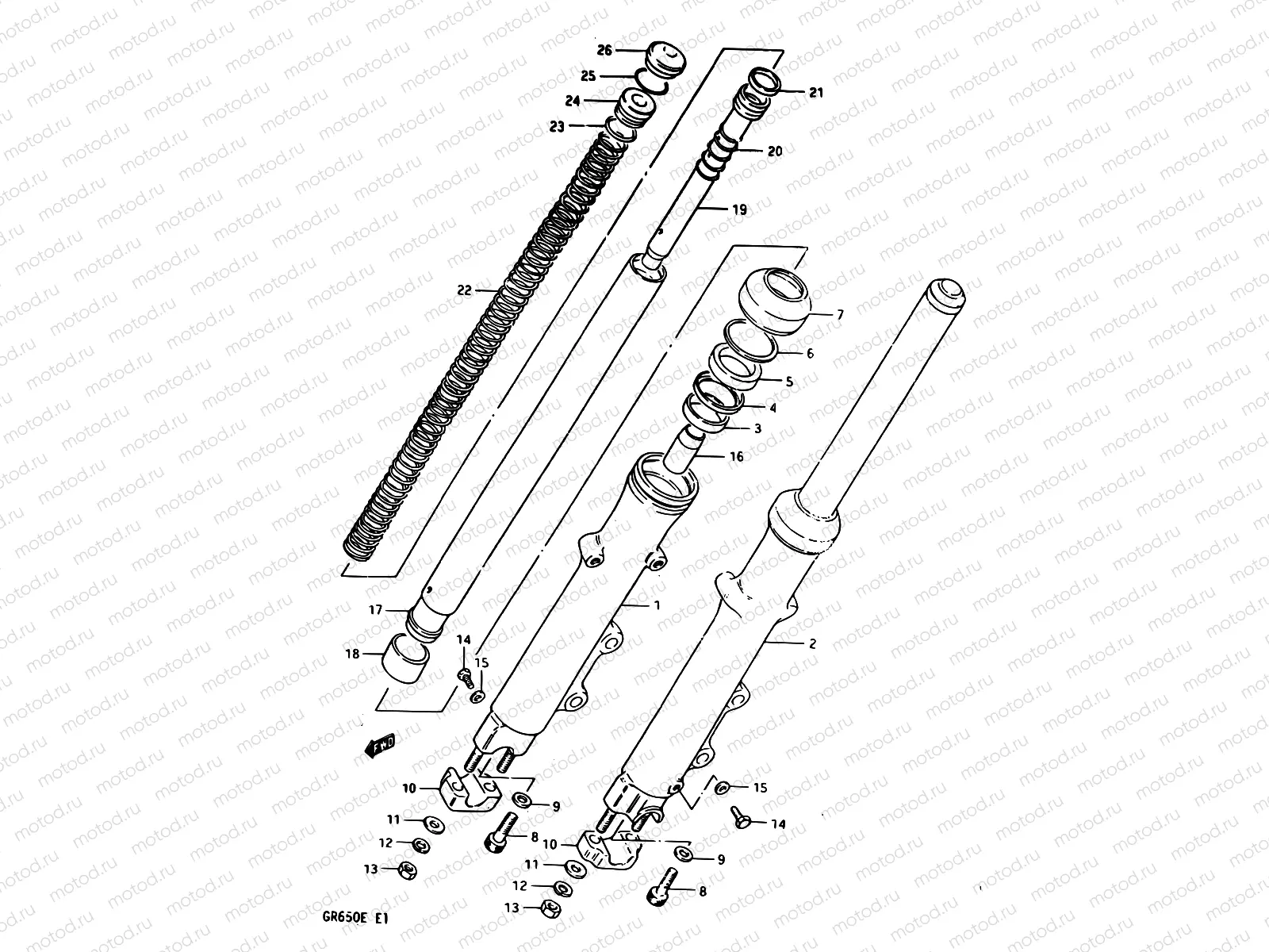 55 - FRONT DAMPER (GR650XD/XE)