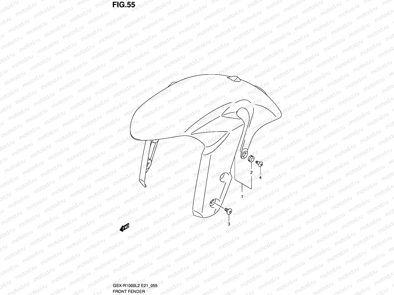 55 - FRONT FENDER (GSX-R1000UFL2 E21)