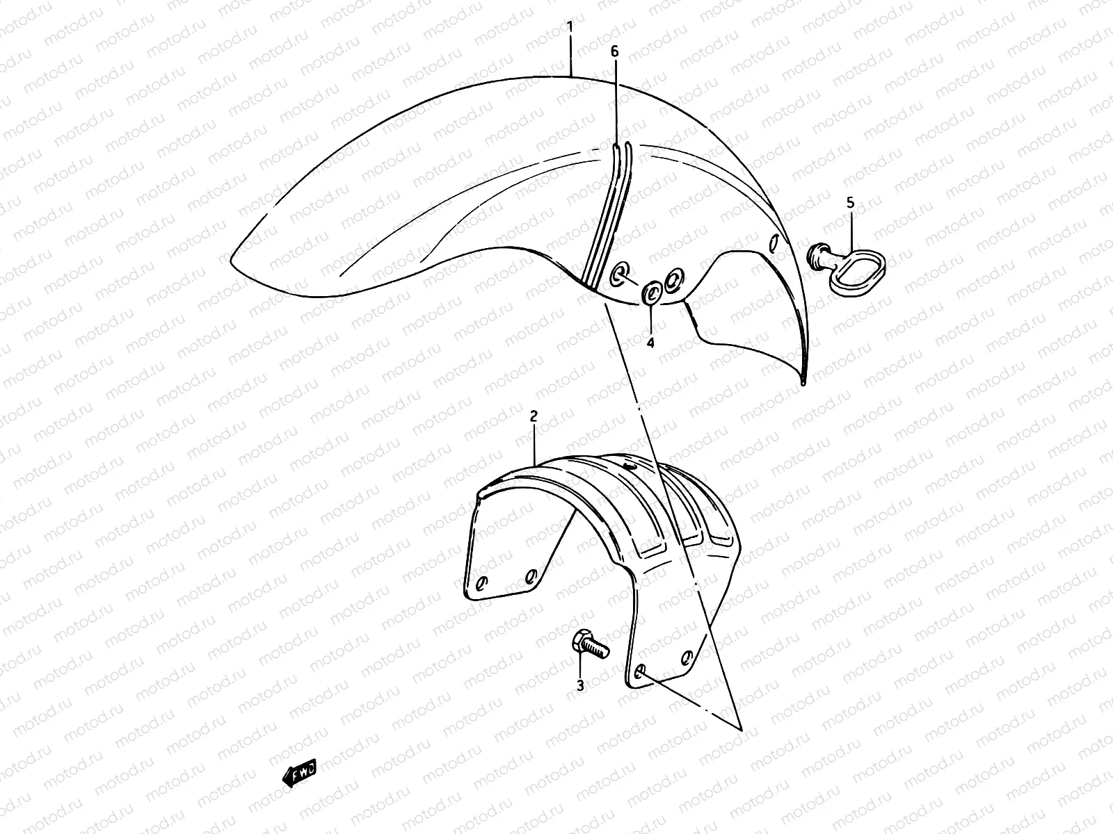 55 - FRONT FENDER (GSX750ESD/ESE/EFE)
