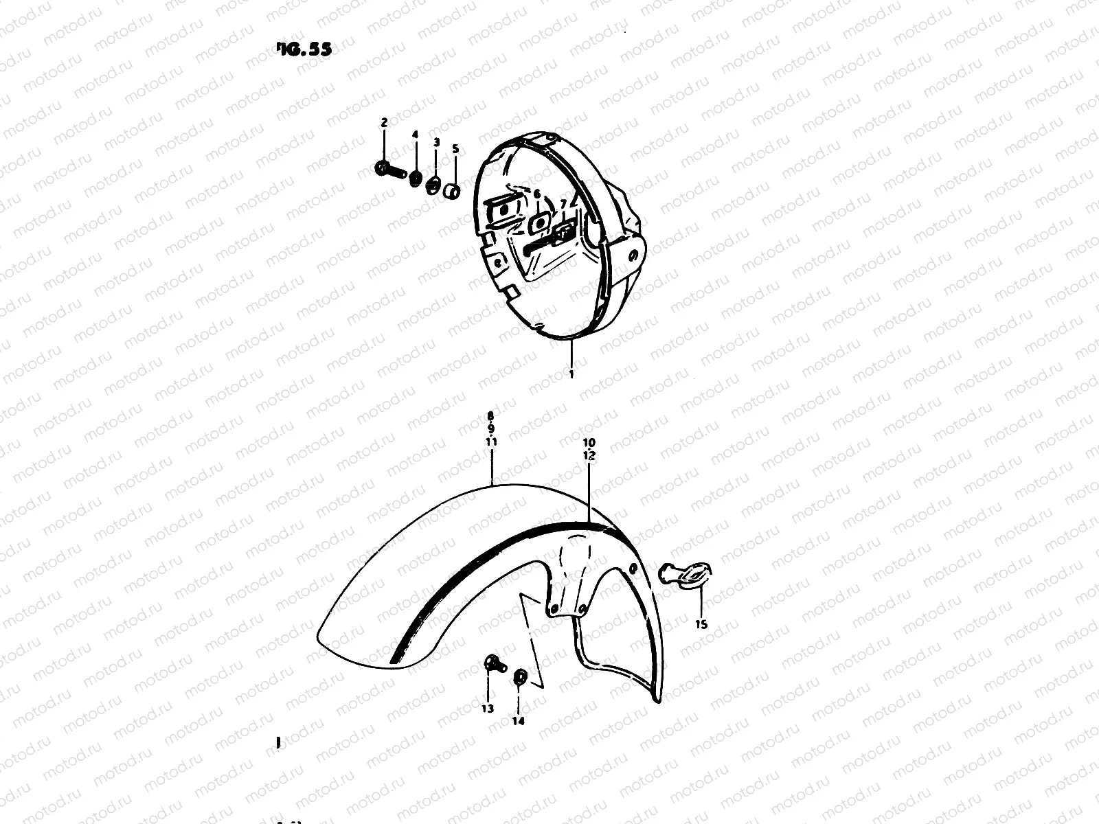 55 - FRONT FENDER - HEADLAMP HOUSING (MODEL Z)