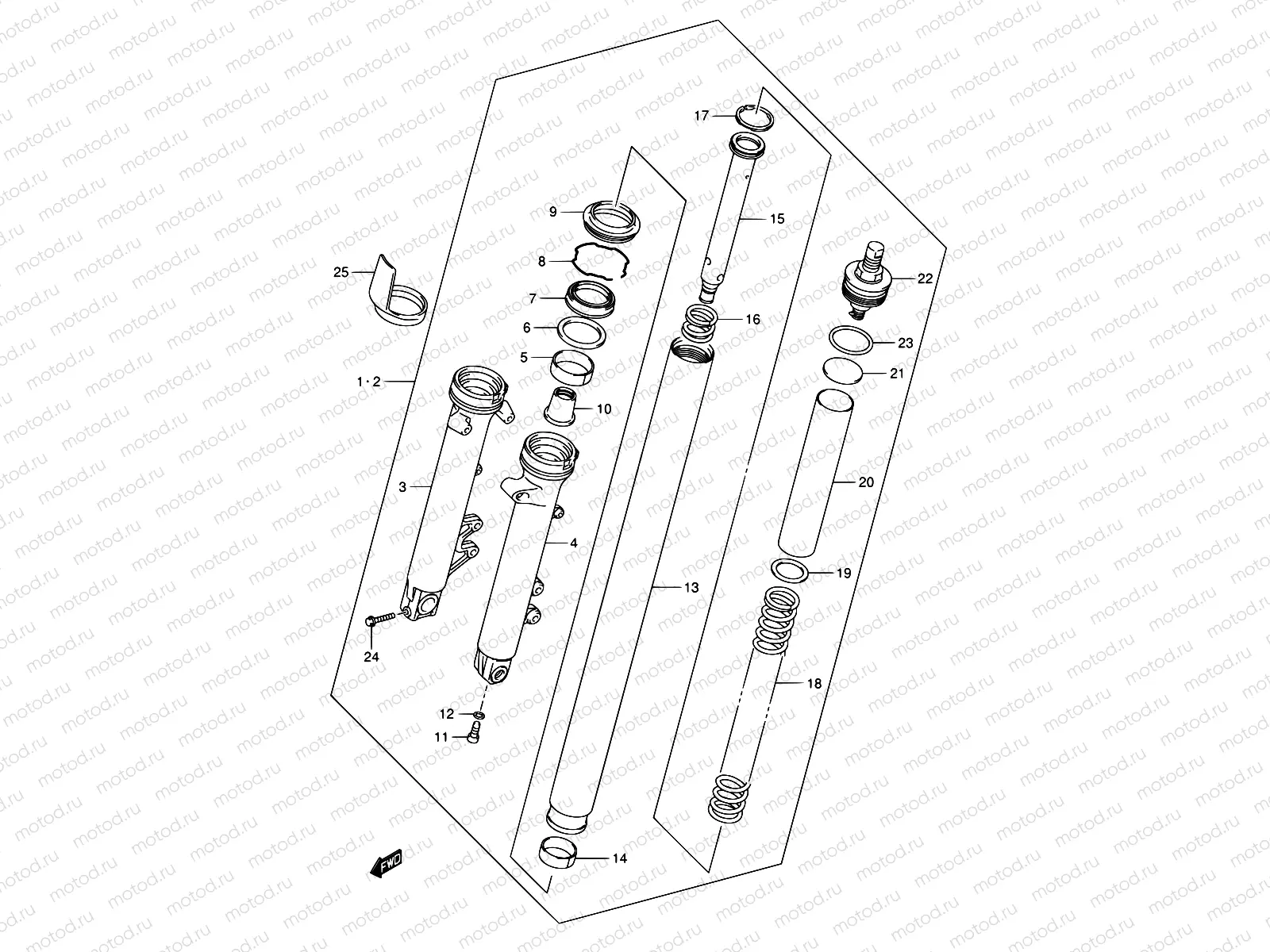 55 - FRONT FORK DAMPER (GSF650K5/UK5/AK5/UAK5/K6/UK6/AK6/UAK6)