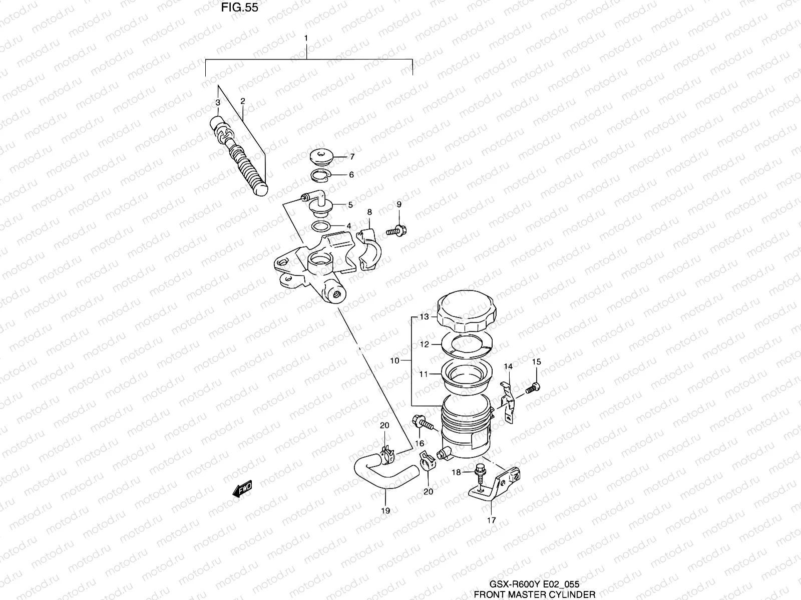 55 - FRONT MASTER CYLINDER