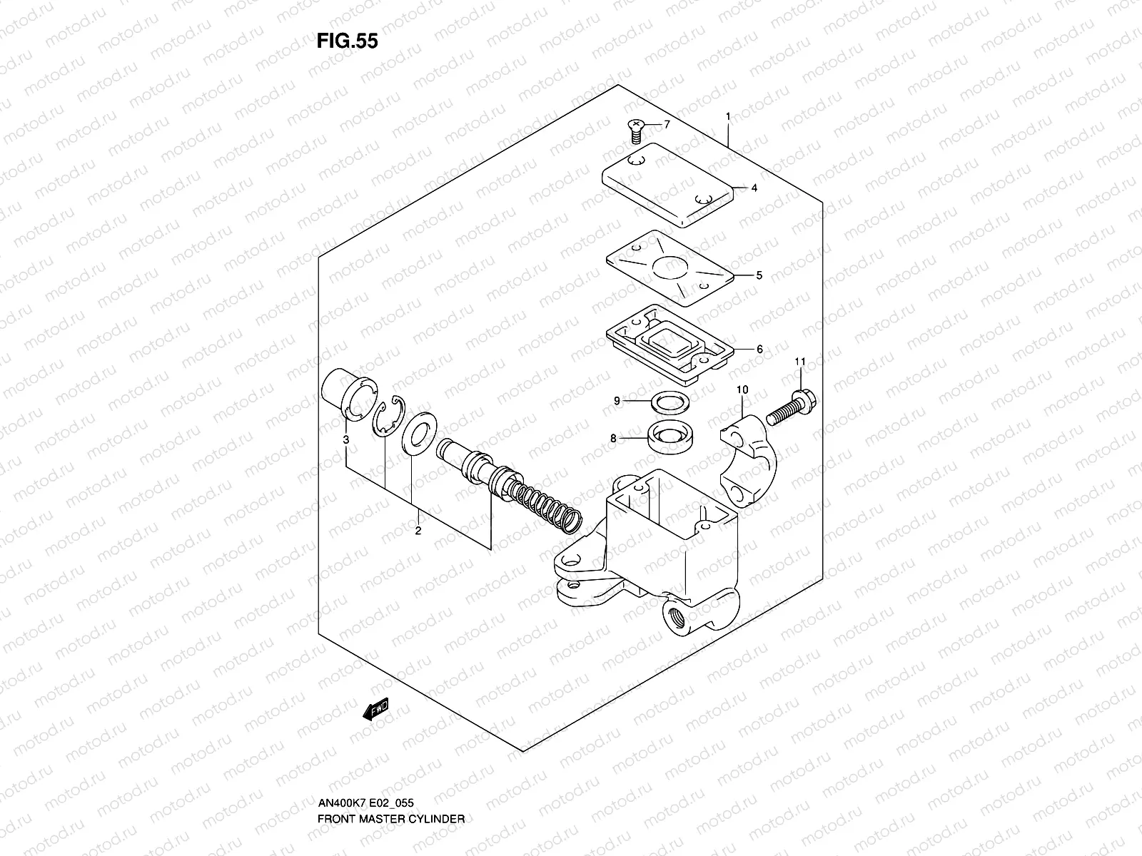 55 - FRONT MASTER CYLINDER (MODEL K7)