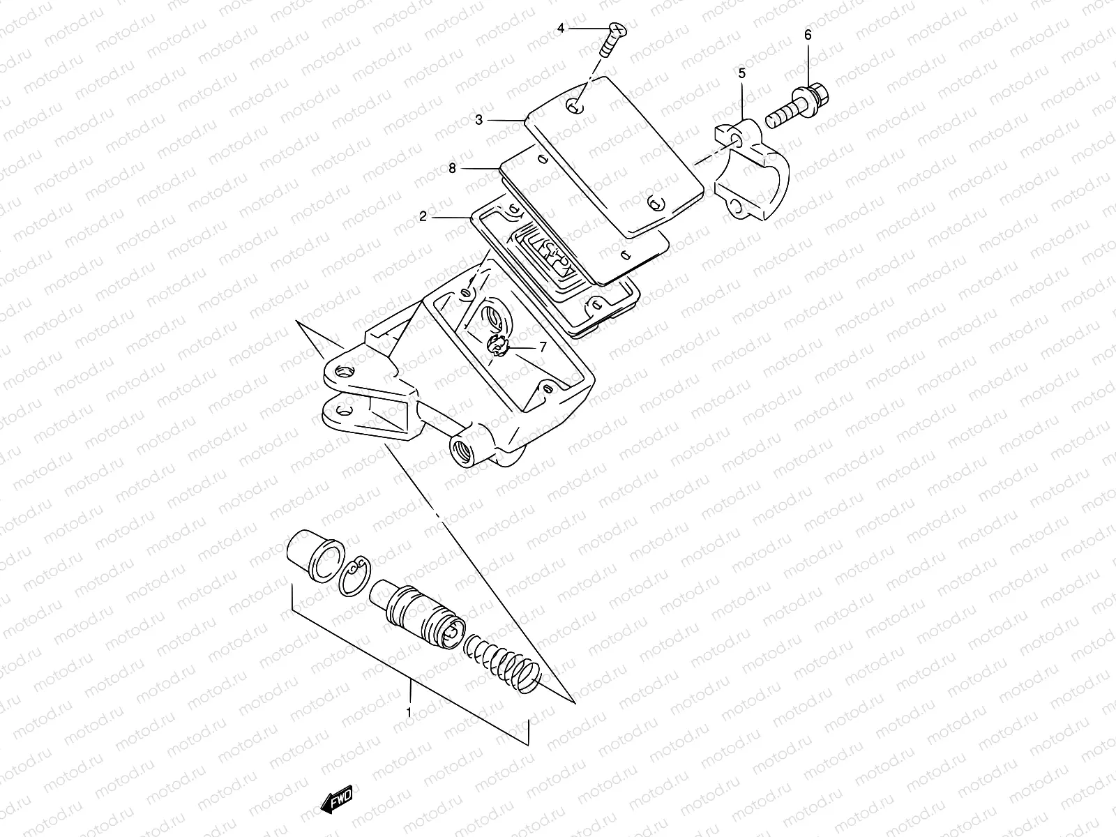 55 - FRONT MASTER CYLINDER (MODEL P/R)
