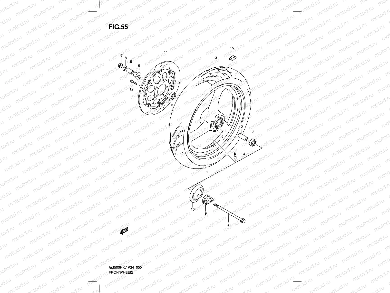 55 - FRONT WHEEL