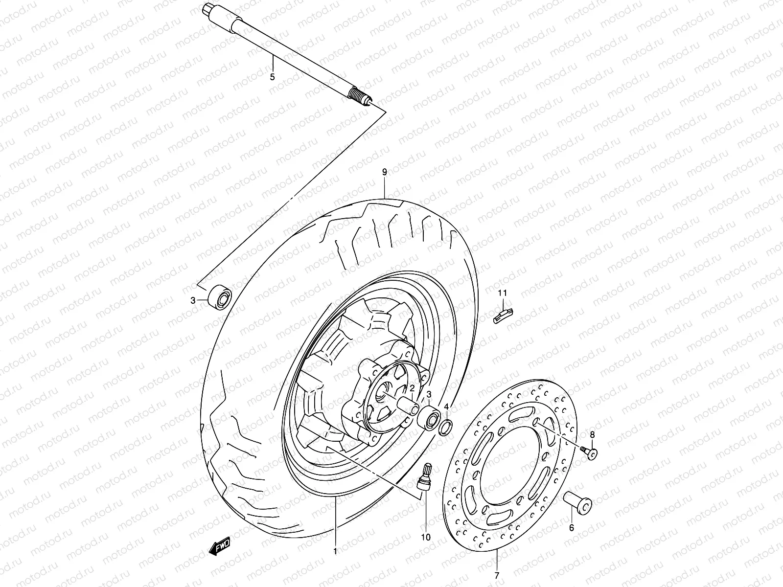55 - FRONT WHEEL