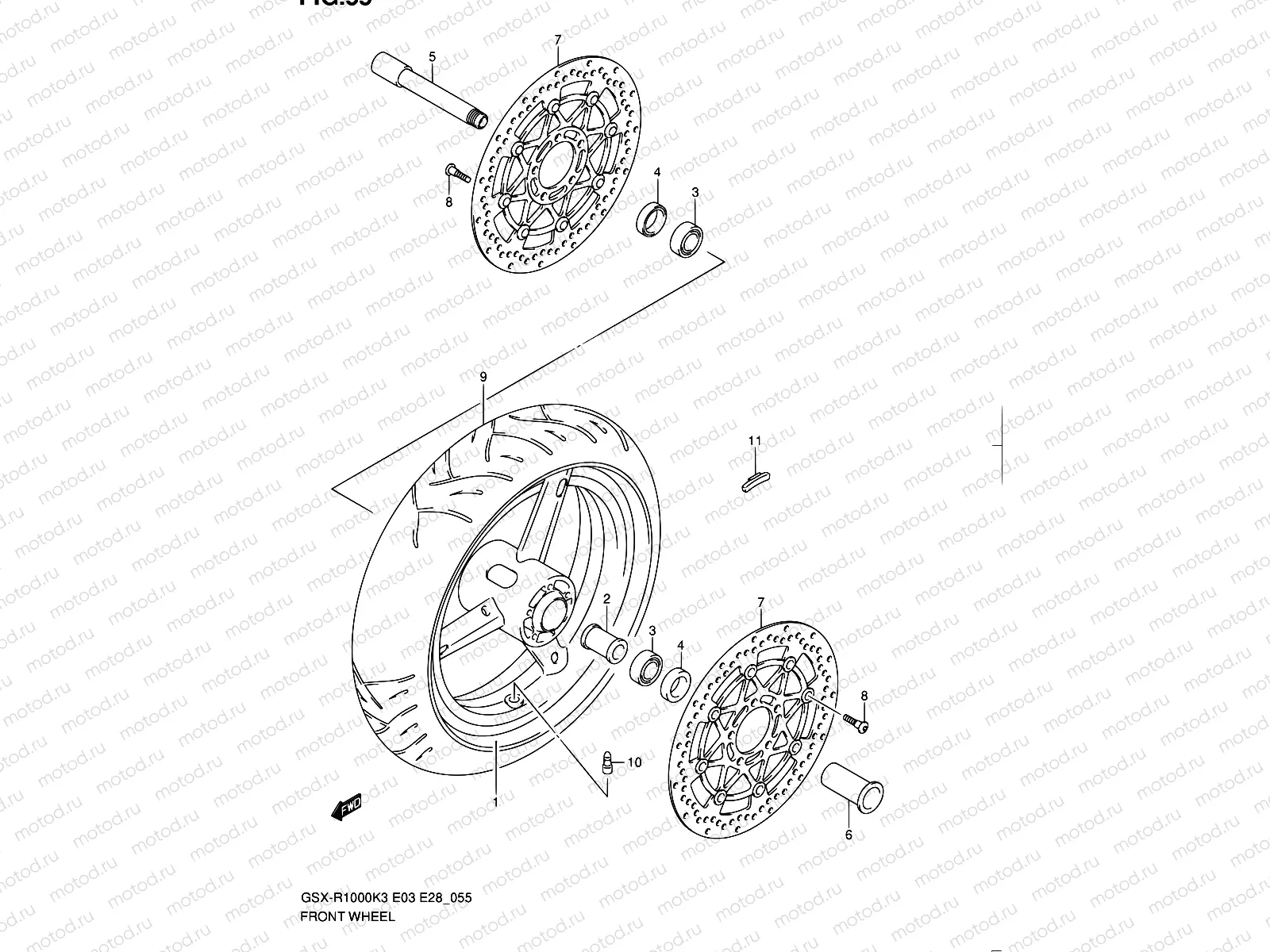 55 - FRONT WHEEL