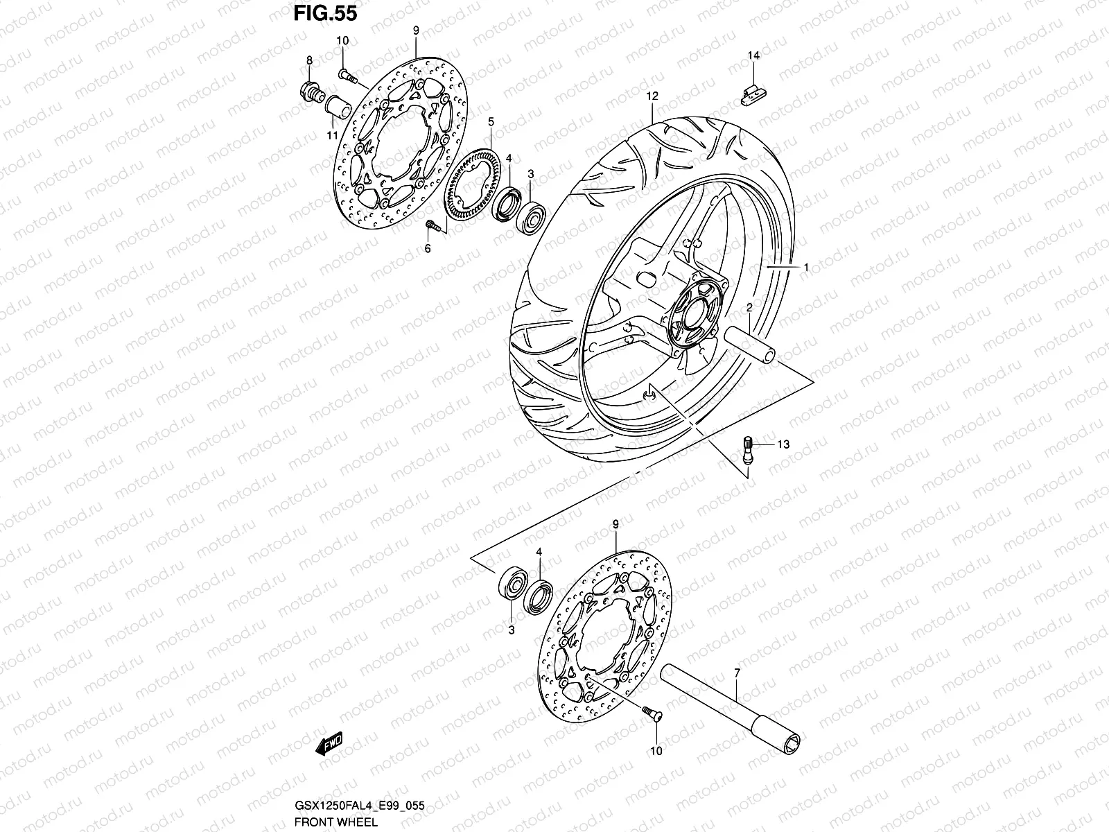 55 - FRONT WHEEL