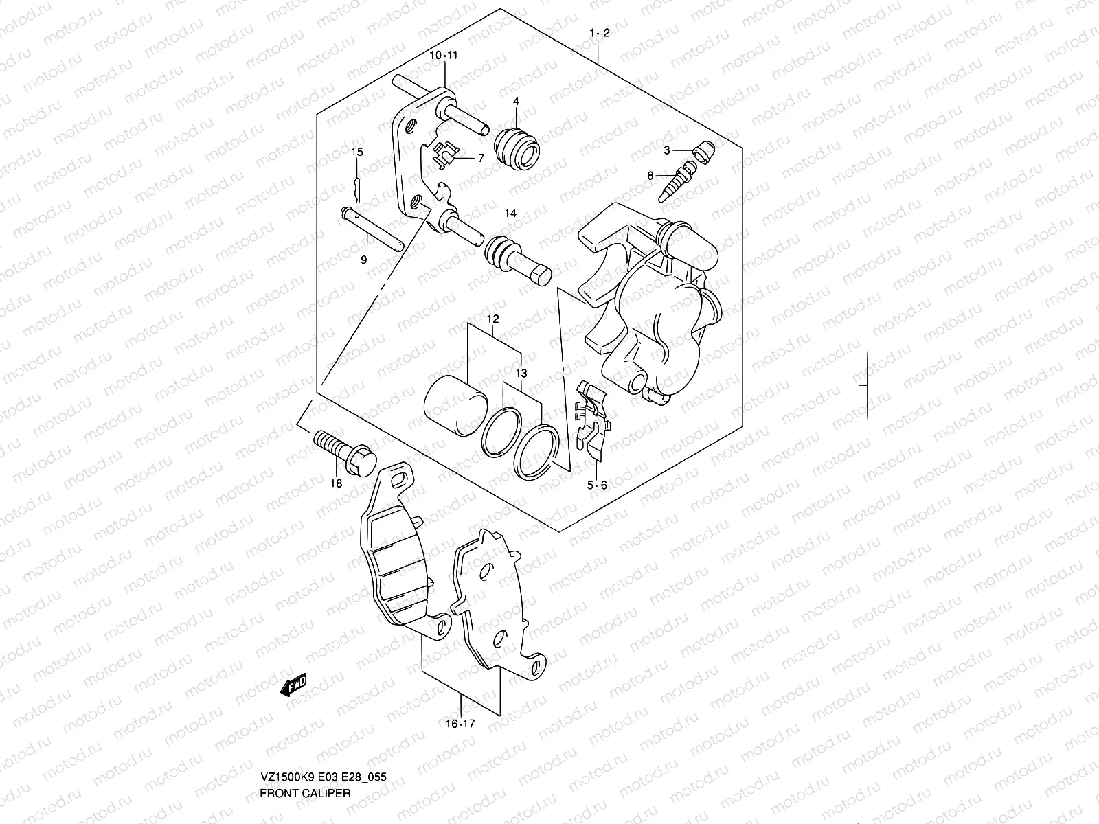 55 - FRRONT CALIPER