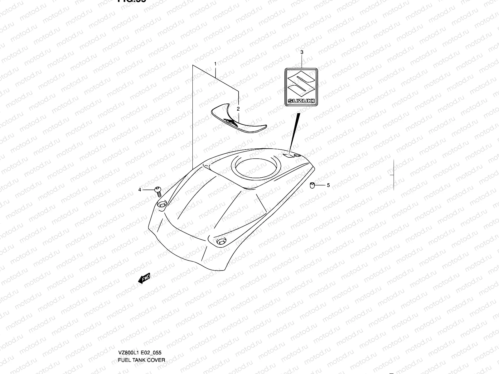 55 - FUEL TANK COVER